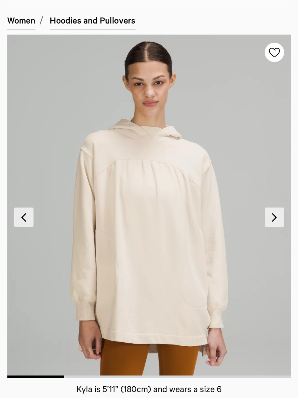 lululemon athletica Cream Hooded Pullover